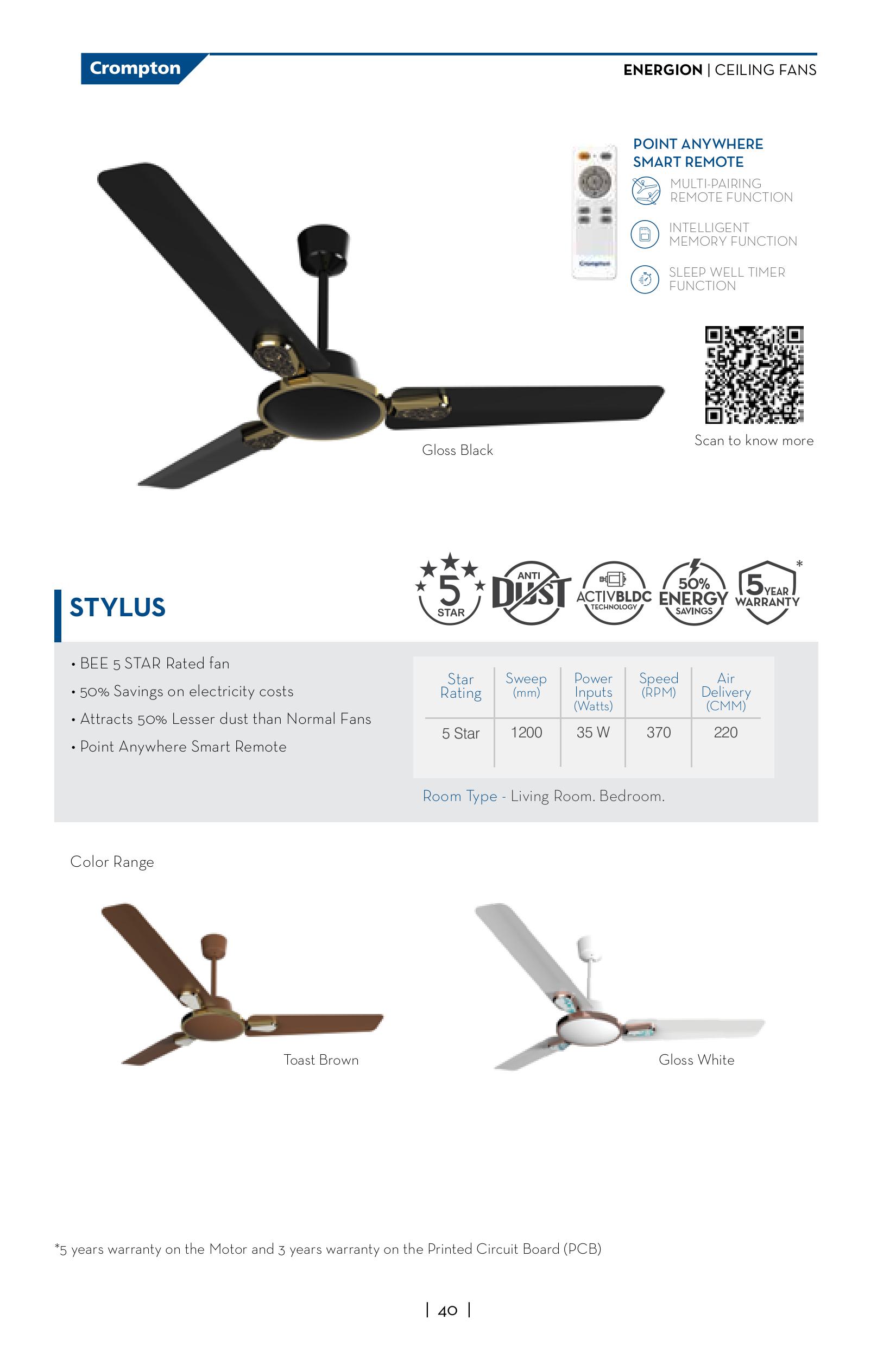 Crompton Stylus with Remote Model